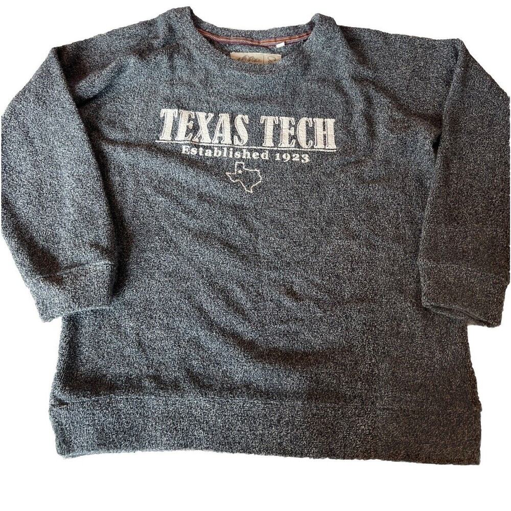 Texas Tech Women’s Small Sweatshirt Sweater Soft Terry Cloth Fuzzy Gray college